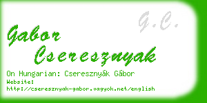 gabor cseresznyak business card